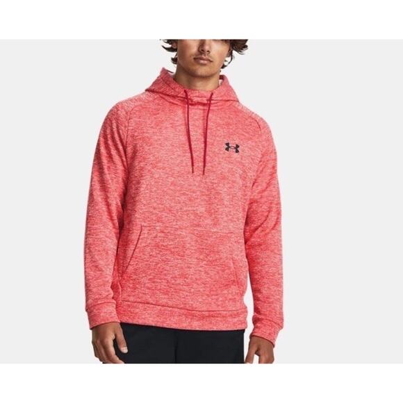 Under Armour Mens Fleece Twist Hoodie Red XXL - Picture 1 of 4